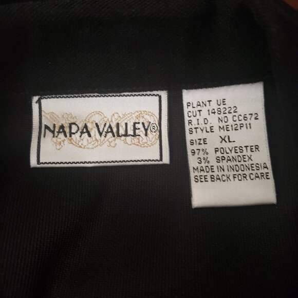 Napa Valley Jacket XL Black Floral Embroidered Beaded Full Zip - Picture 10 of 10